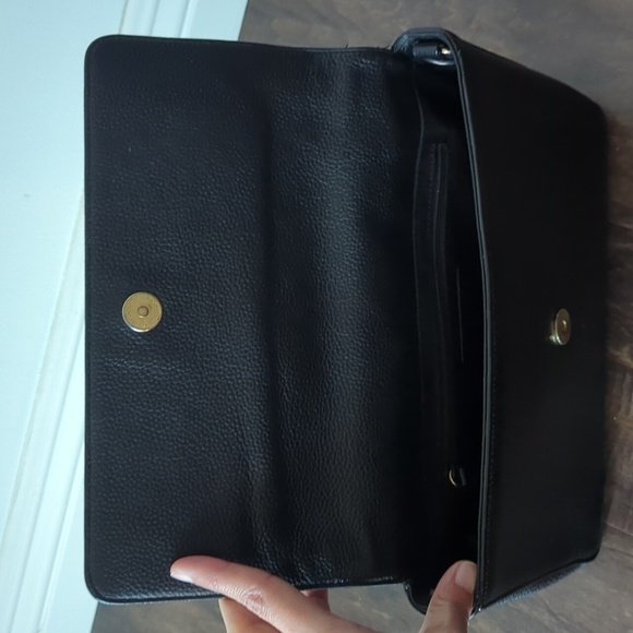 Vintage Black Leather Nordstrom Crossbody Purse - Picture 5 of 7